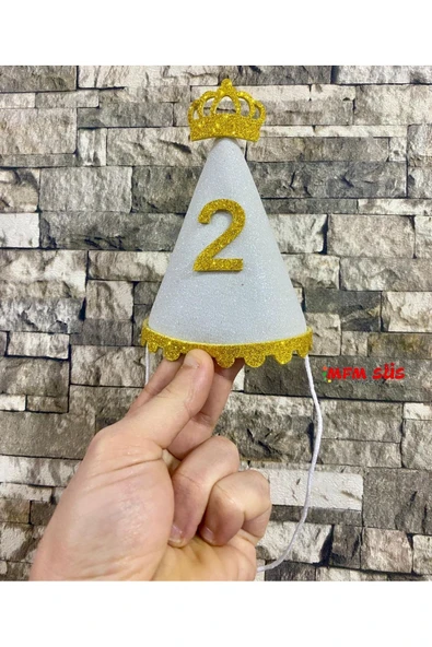 2 yaş eva kral model mini taç gold - 1