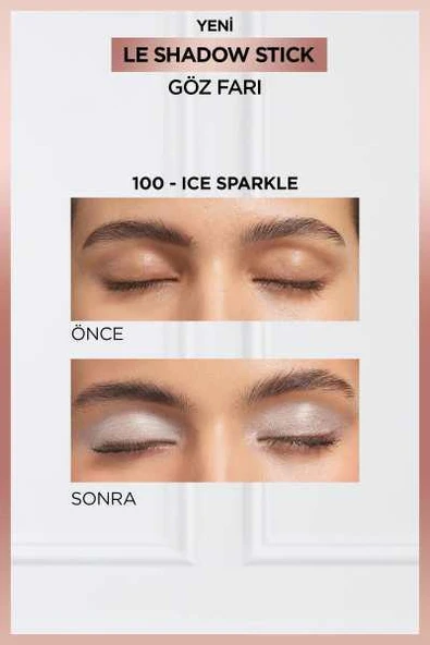 L'Oréal Paris Le Shadow Stick Göz Farı - 100 Ice Sparkle - 3