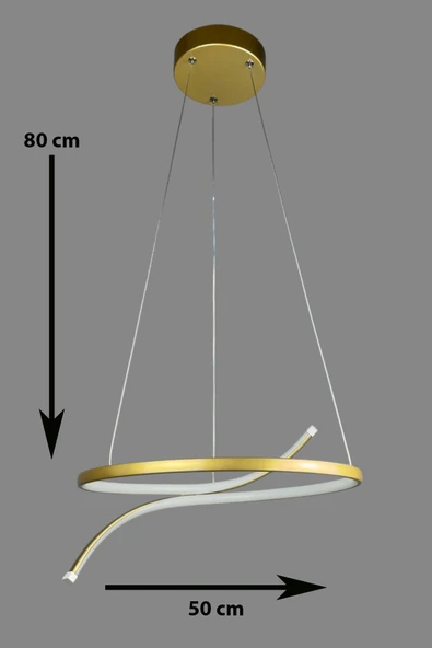 LEGACY Snake Modern Tasarım Eskitme Renk Beyaz Ledli Yatak Odası - Cafe - Mutfak - Salon Led Avize - 2