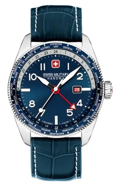 Swiss Military Çelik Kasa Deri Kordon Kararma Renk Atma Yapmaz Erkek Kol Saati Smwgb0000505 ürün görseli