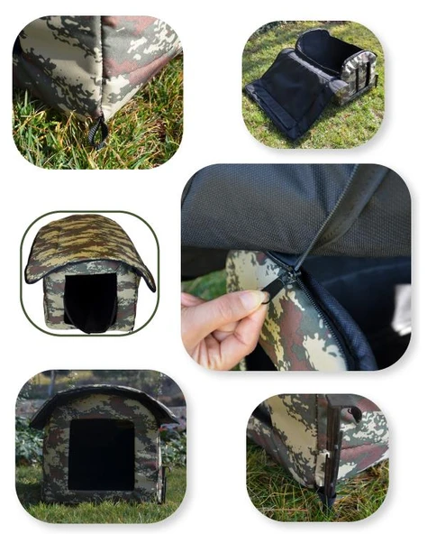 Yuga Kamuflaj Desen Kedi Evi Isı ve Yağmur Korumalı - 10