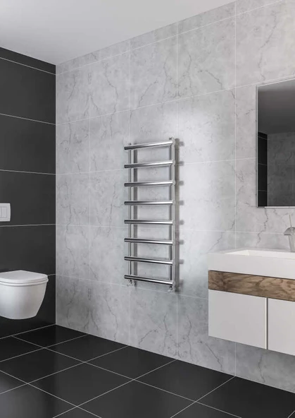 Clover Çelik Dizayn Havlupan 600 X 1150 Krom ürün görseli 1