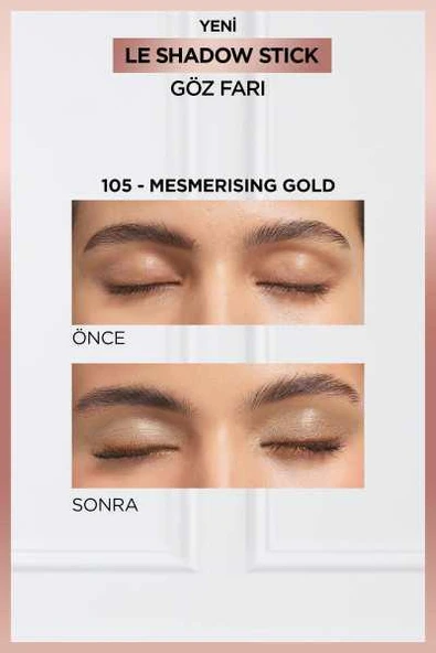 L'Oréal Paris Le Shadow Stick Göz Farı - 105 Mesmerizing Gold - Resim 3