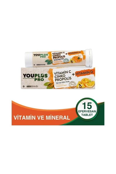 Youplus Pro Vitamin C D Çinko Propolis 15 Efervesan Tablet - 4