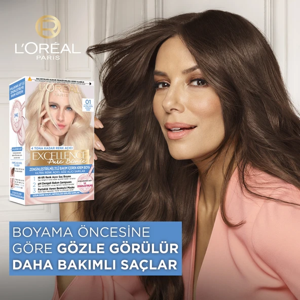 L'Oréal Paris Excellence Pure Blond Saç Boyası - 03 Ultra Açık Küllü Sarı - 2