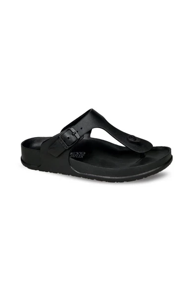 Ceyo AQUAFLEX-Z Anatomik Taban Suya Dost Parmak Arası Kadın Terlik Siyah 36-40
