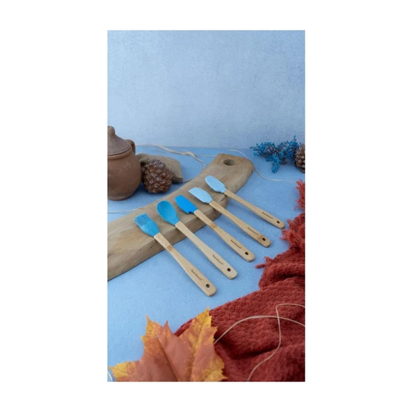 BAMBUM ZOLLY - 5’Lİ SPATULA SETİ MAVİ - 2