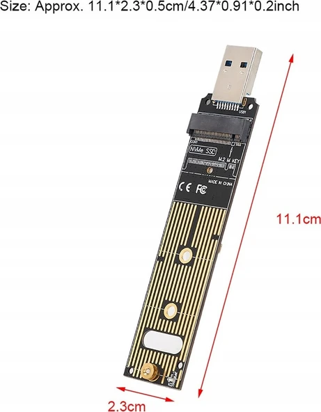 Bewinner SSD Adaptör Kartı, M.2 Nvme SSD - USB Sabit Disk Adaptör Kartı - 5