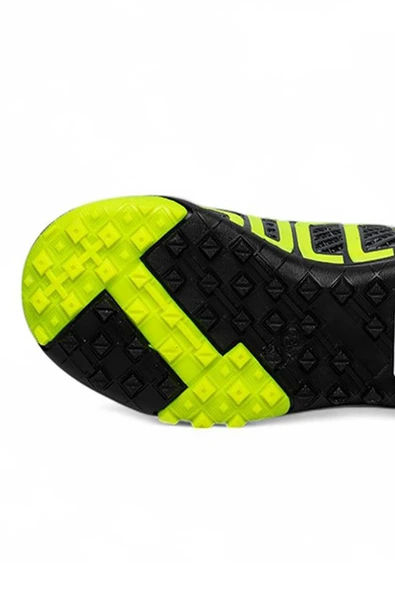 Celira Bys Siyah Sarı Erkek Çocuk Çoraplı Halısaha Ayakkabı - 4