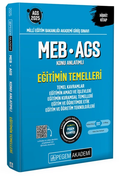 Pegem MEB-AGS Eğitimin Temelleri Konu Anlatımlı 2025