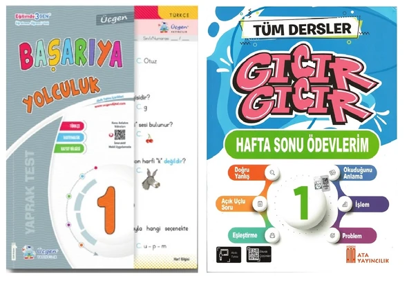 Üçgen 1.Sınıf Başarıya Yolculuk Yaprak Test + Hafta Sonu Ödevlerim (2.Dönem Konuları) ürün görseli 1