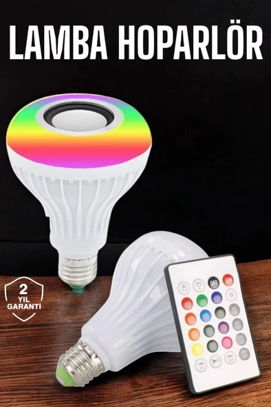 Kablosuz Bluetooth Hoparlör Led Lamba