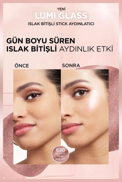 L'Oréal Paris Lumi Glass Islak Bitişli Stick Aydınlatıcı - 620 Glassy Pink Ballet - 7