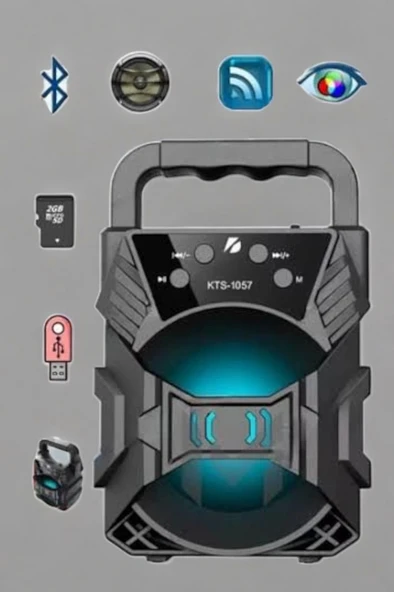 Yüksek Performanslı Bluetooth Hoparlör Kablosuz Taşınabilir - Resim 2