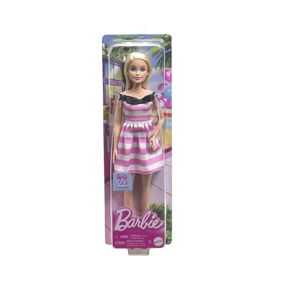 Nessiworld  HTH66 Barbie 65.Yıl Özel Pembe Elbiseli Bebek ürün görseli 1