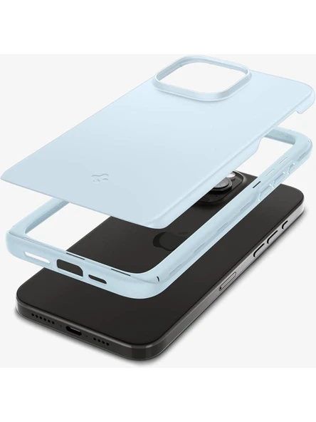 Spigen iPhone 15 Pro ile Uyumlu Kılıf Thin Fit Mute Blue - 4