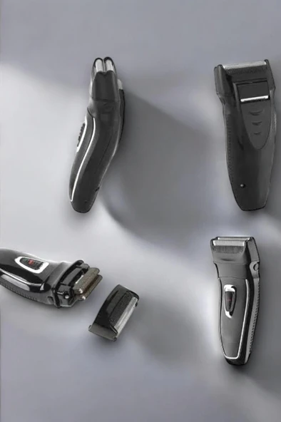 Şarjlı Paslanmaz Çelik Bıçaklı ve Kablosuz Saç Sakal Tıraş Makinesi - Resim 2