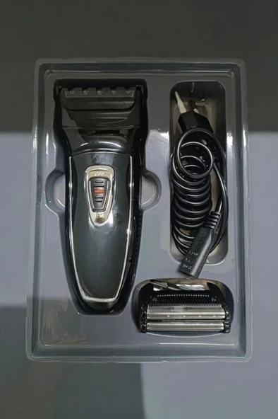 Şarjlı Paslanmaz Çelik Bıçaklı ve Kablosuz Saç Sakal Tıraş Makinesi - Resim 4