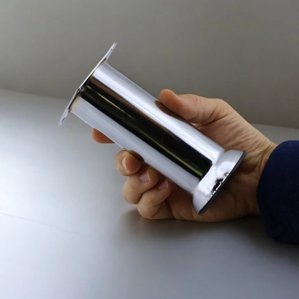 Mobilya Ayak 15 cm Krom Baza Koltuk Kanepe Yatak Çekyat Destek Ayağı Metal Yükseltici Ayakları - 5