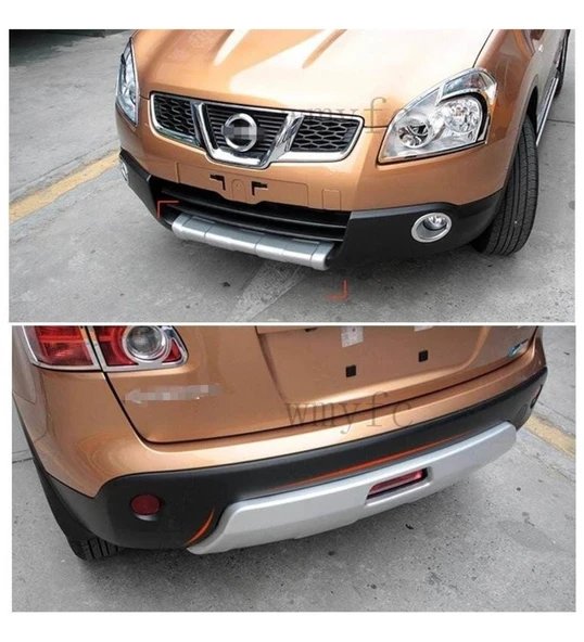 Nissan Qashqai Uyumlu 2006 2010 Ön Arka Koruma Difüzör - 2
