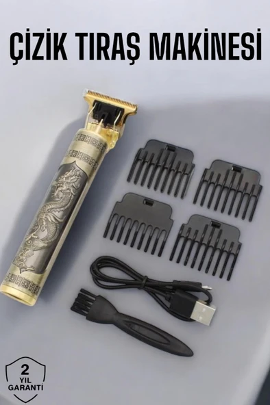 Profesyonel Şarjlı Saç ve Sakal Şekillendirici Çizik Tıraş Makinesi ürün görseli 1