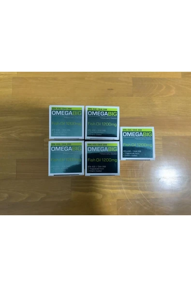 OmegaBig Fish Oil 1200 mg 30 kapsül 5 adet - 6