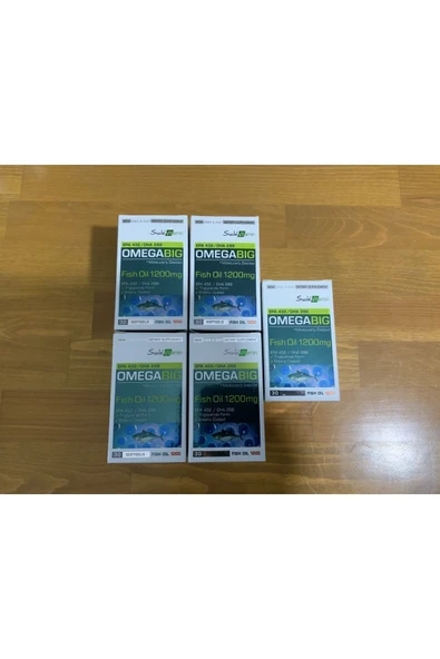 OmegaBig Fish Oil 1200 mg 30 kapsül 5 adet - 2