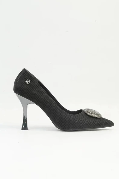 Pierre Cardin 54031 Kadın Abiye Taşlı Stiletto Ayakkabı - 5