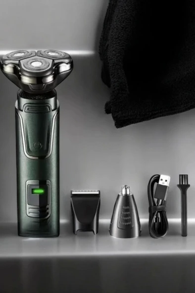 3 Başlıklı Profesyonel Saç ve Sakal Bakım Seti Vücut, Burun ve Kulak Tüy Alma - Resim 2