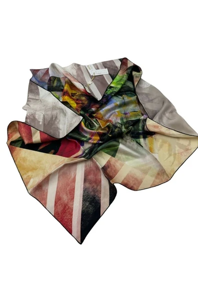 Bosphorus Çift Taraflı İpek Twill Eşarp 8836712-911