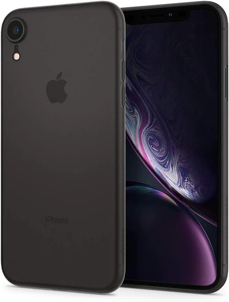 Spigen iPhone XR ile Uyumlu Kılıf Air Skin 0.3 mm Ultra ince Black