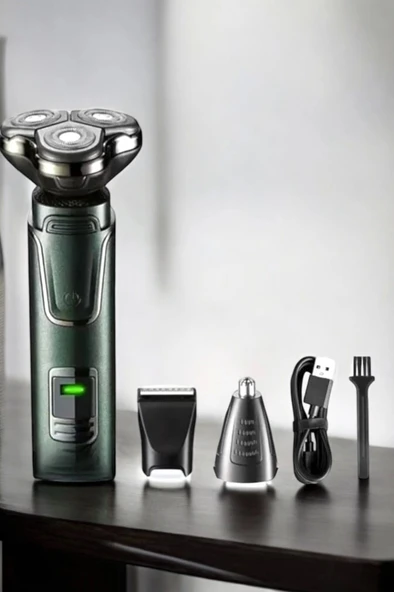 Yüksek Performanslı 3 Başlıklı Profesyonel Tıraş Makinesi - Resim 2