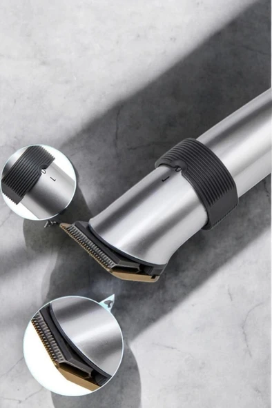 Erkeklere Özel Şarjlı Saç ve Sakal Kesme Tıraş Makinesi Seti - Resim 4