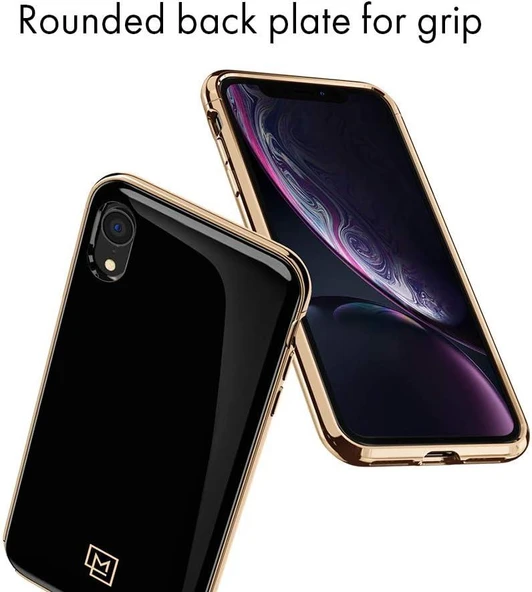 Spigen iPhone XR ile Uyumlu Kılıf La Manon étui Gold Black - 4
