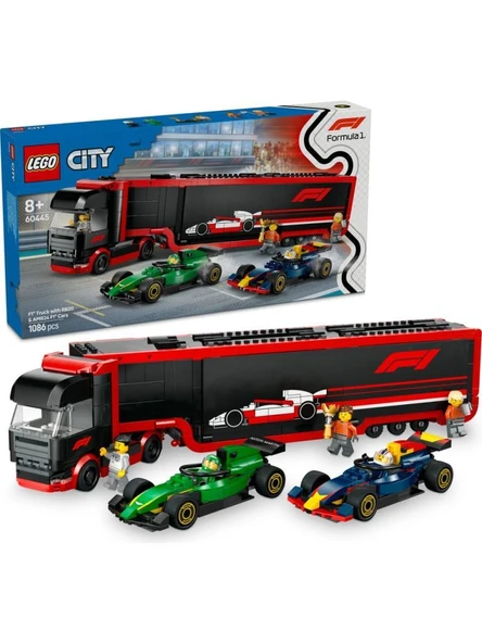 LEGO City RB20 ve AMR24 F1 Arabalı F1 Kamyonu 60445