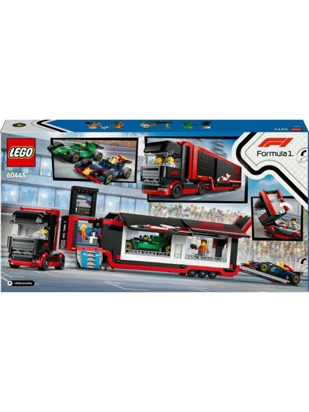 LEGO City RB20 ve AMR24 F1 Arabalı F1 Kamyonu 60445 - 4
