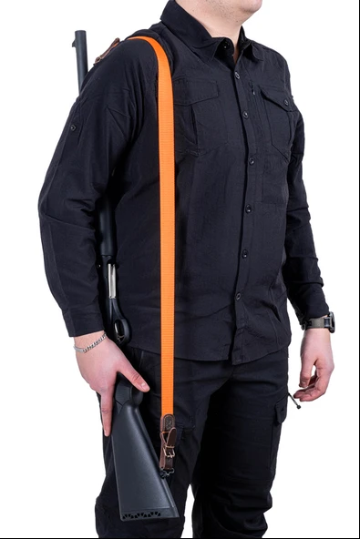 Tüfek Askı Kayışı - Savage - 3 cm Kolon - Turuncu - Resim 2
