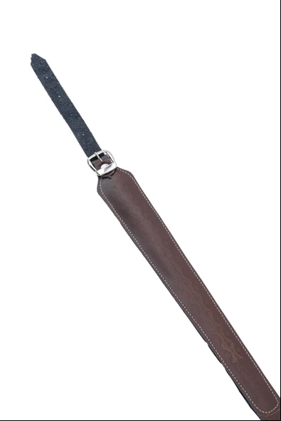 Tüfek Askı Kayışı - Savage - Lüks Deri - Koyu Kahve - Resim 3