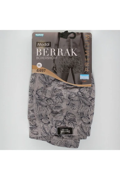 Berrak 4497 Modal Deseli Erkek Boxer Battal BRK.4497B
