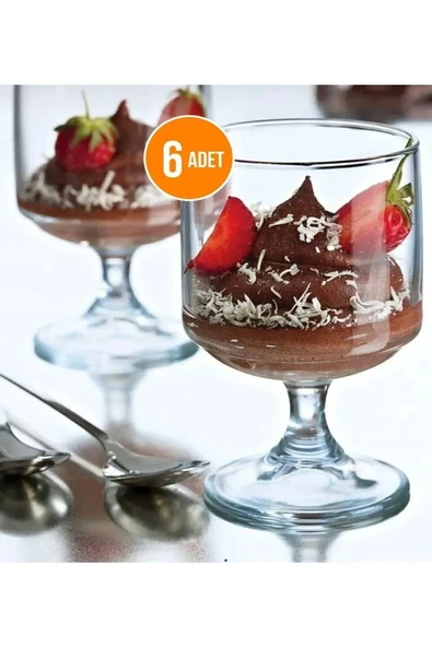 Magnolia Magnolya , Puding Ve Dondurma Kasesi 6'lı Mika Ayaklı ( Cam Değildir ) - 2