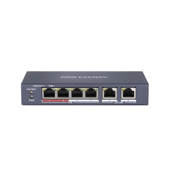 Hikvision Ds-3E0106P-E-M 6 Port 10-100 Yönetilemez 4Xpoe Switch