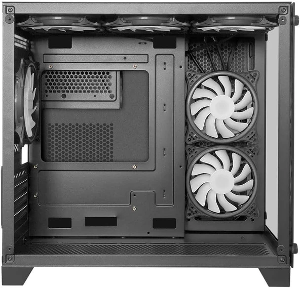 GAMEFORCE LIQUID Mini 6x120mm RGB Fanlı Kum.ve Kont.Oyuncu Bilgisayar Kasası - 6