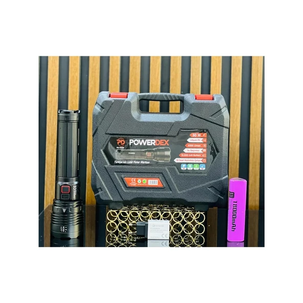 Powerdex PD-12500 Profesyonel Büyük Avcı Feneri 50W 5000 Lümen - 4