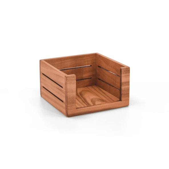 Woodsaka 3Line Küp Not Kağıdı Kutusu - Kiraz Ağacından - Resim 4