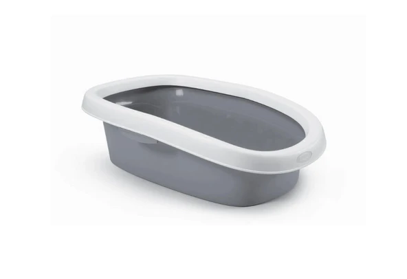 Stefanplast Sprint 10 Açık Kedi Tuvaleti Beyaz/Gri 31x43x14 Cm