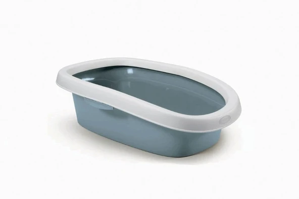 Stefanplast Sprint 10 Açık Kedi Tuvaleti Beyaz/Mavi 31x43x14 Cm