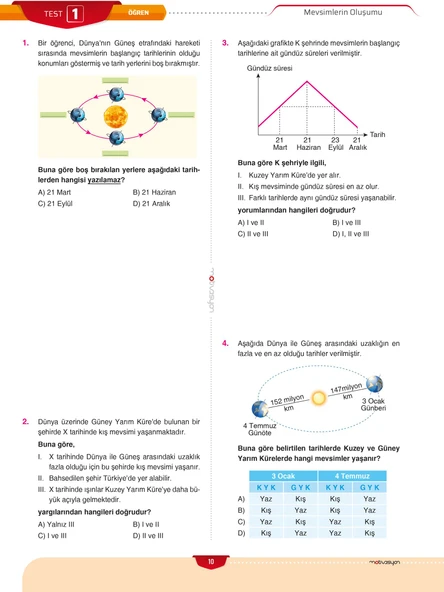 Motivasyon 8. Sınıf Fen Bilimleri Soru Bankası - 3