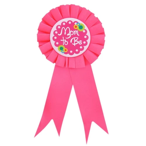 Parti Aksesuar Mom To Be Yazılı Rozet Pembe Renk - 2