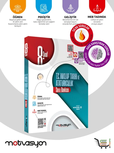 8. Sınıf Matematik-Türkçe-Fen Bilimleri-TC İnkilap Tarihi Soru Bankaları - Resim 5
