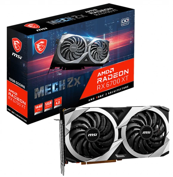 MSI AMD Radeon RX 6700 XT Mech 2X OC 12 GB GDDR6 192 Bit Ekran Kartı